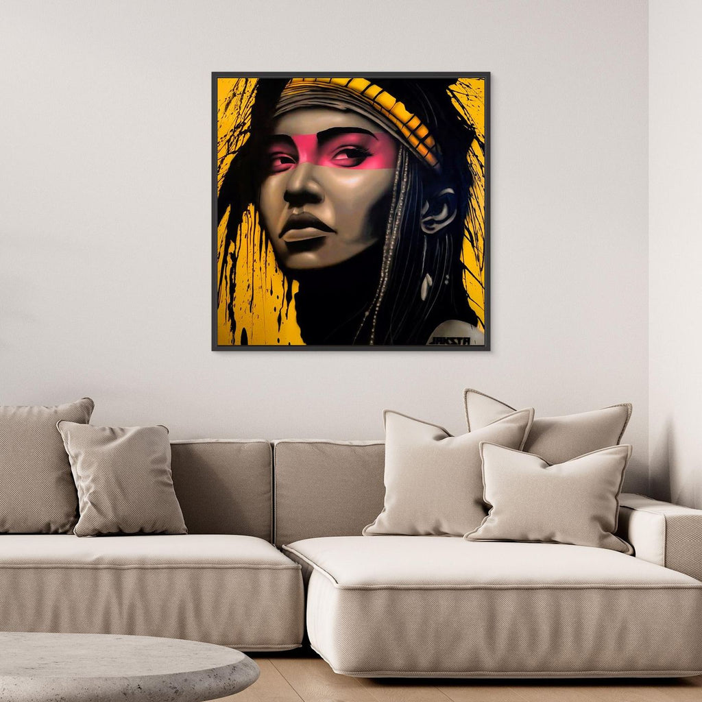 Brazilian Tribal Woman Canvas Art Print
