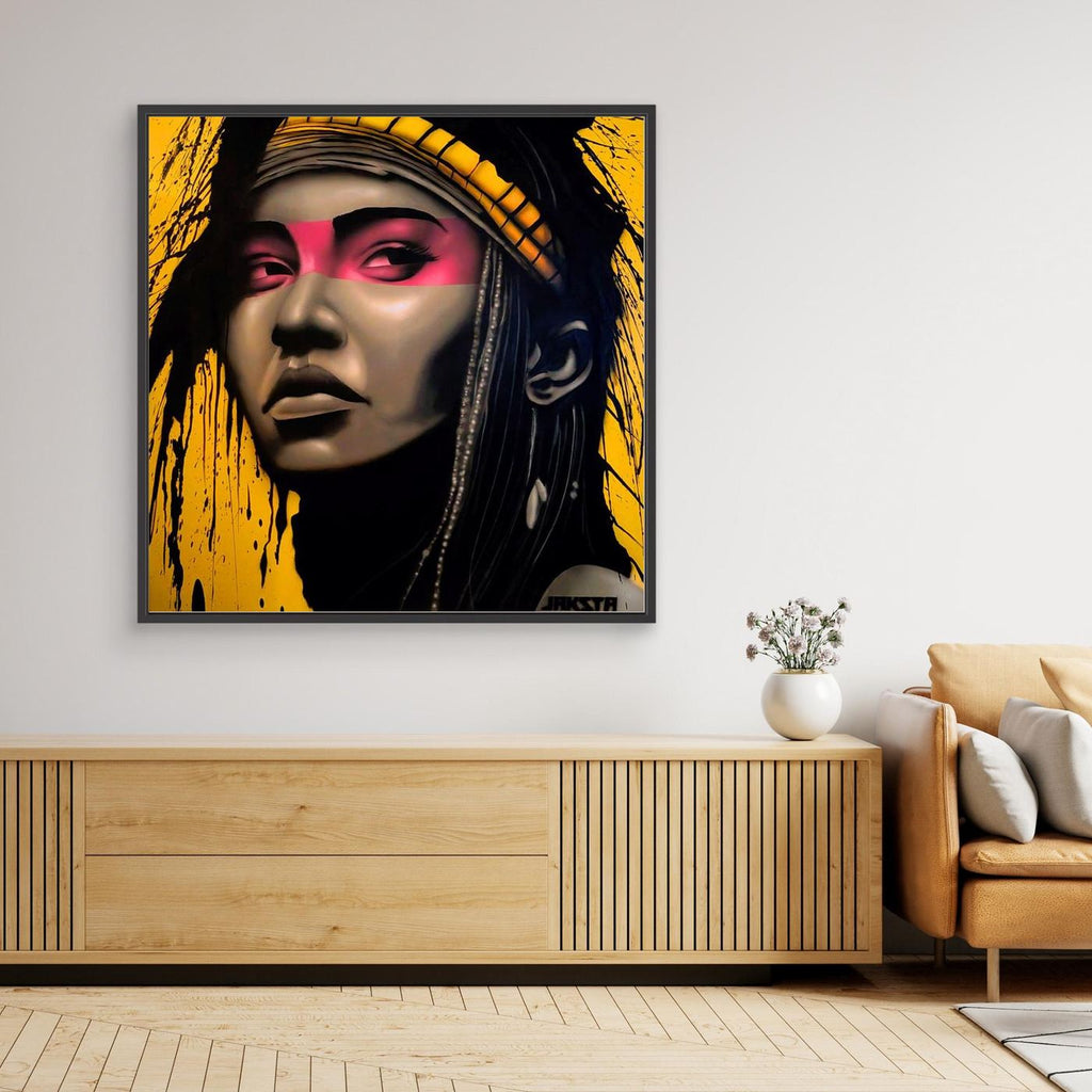 Brazilian Tribal Woman Canvas Art Print